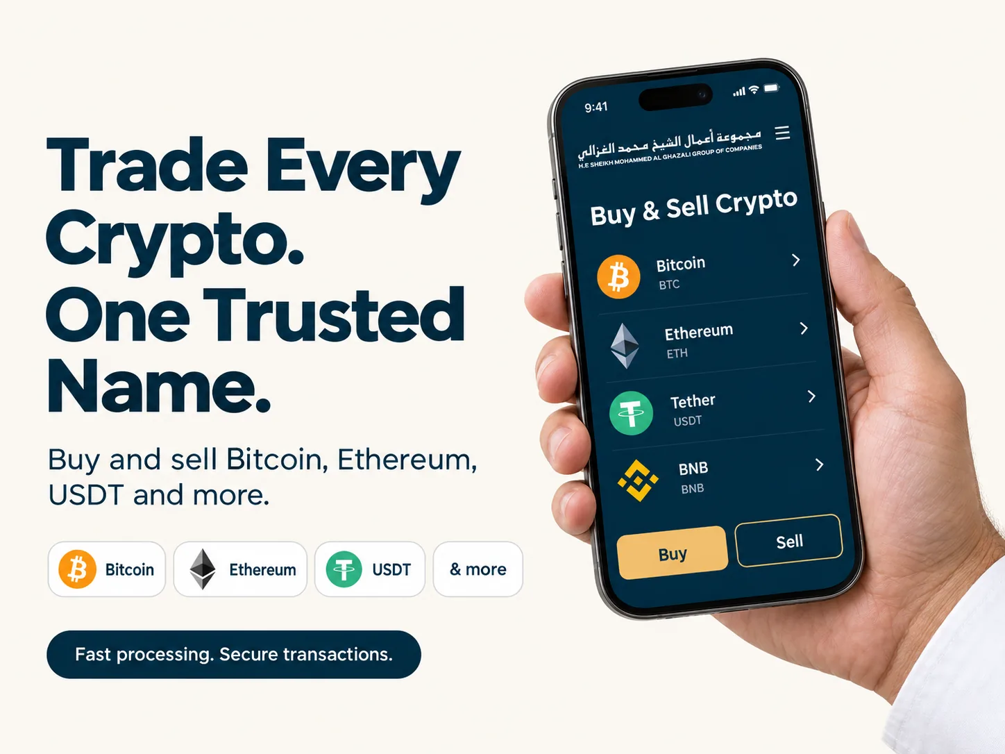 Buy and sell Bitcoin, Ethereum, USDT and more